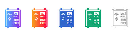 Industrial AC Control Panel Icons vol 27945