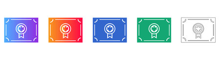 Quality Assurance Certification Badge Icons vol 28036のイラスト素材