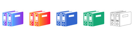 Office File Folder Organizer Icons vol 28158
