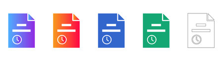 Document Deadline Notification Icons vol 27934のイラスト素材