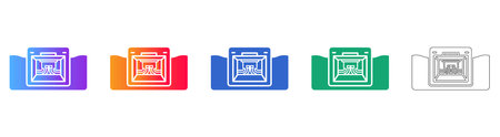 Submerged Chamber or Server Room Icon Set vol 28290