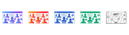 Crowdfunding Platform Interface Icons vol 28337