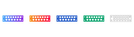 Network Patch Panel Connection Icons vol 28804