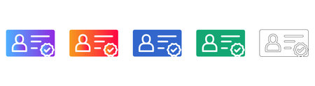 Identity Verification Badge Icon Set vol 28745