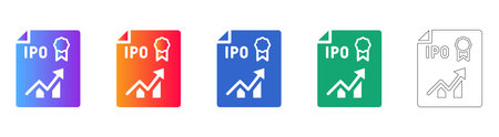 Financial IPO Success Report Icons vol 29109