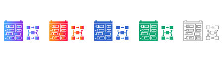 Data Flow Routing Icons Collection vol 29360