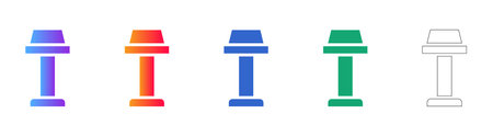 Modern Pedestal Display Stand Icon Collection vol 29693