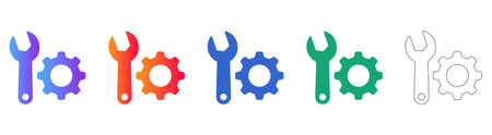 Maintenance and Settings Tools Icons Set vol 30043