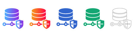 Data Security and Protection Network Icon Set vol 29943