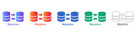 Database Migration Icons for Cloud and IT Infrastructure vol 30029