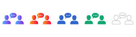 Team Communication Dialogue Icon Set vol 30118のイラスト素材