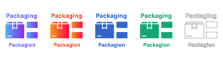 Product Packaging and Logistics Icon Set vol 30332