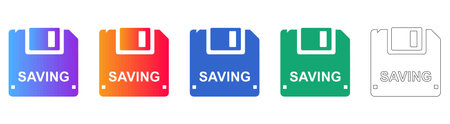 Data Saving and File Storage Icon Set vol 30322
