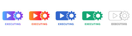 Executing Process Icons Set vol 30376
