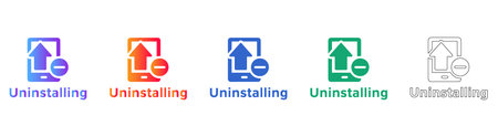 Software Uninstalling and Removal Process Icons vol 30290