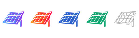 Solar Panel Icon Set vol 31031