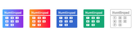 Numeric Keypad Icons for Security and Tech Interfaces vol 30958