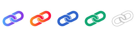 Interlocking Chain Link Icon Illustration vol 31115