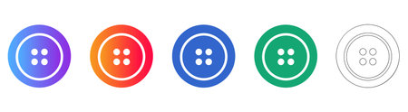 Collection of Five Button Icons vol 31149