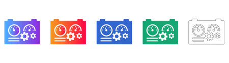 Technical Gauge Dashboard Icons vol 31708