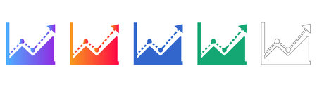 Growth Chart and Business Analytics Icon Set vol 31368のイラスト素材