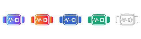 Health and Heart Rate Monitoring Icons vol 31914