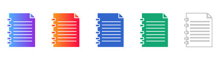 Notebook and Journal Page Icons vol 31904