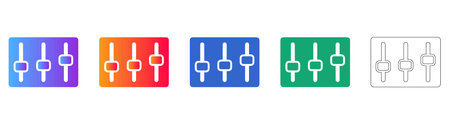 Digital Audio Sound Mixer Control Icons vol 31866