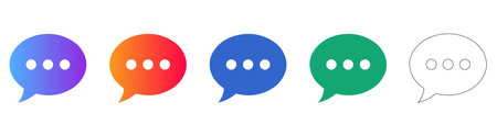 Chat and Communication Speech Bubble Icon Set vol 31446