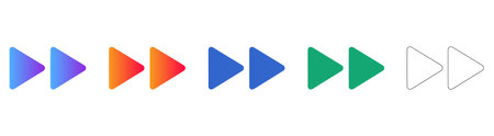 Fast Forward Playback Icon Set vol 31218