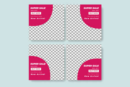 Unique Modern Editable Social Media banner template. Anyone can use this Easy Design Promotion web banner for social media. Modern elegant sales and discount promotionsのイラスト素材