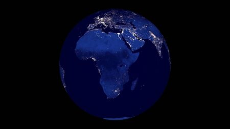 Planet earth from the space at night .の写真素材