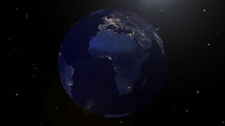 Planet Earth with a spectacular sunsetの写真素材