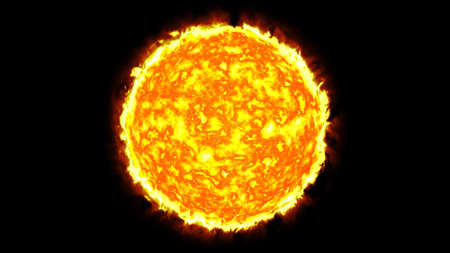 sun solar system with fire.の写真素材