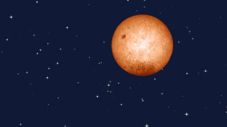 Full moon with star at dark night sky background. 3D Rendering.の写真素材
