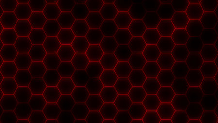 Abstract glowing hexagon background, hexagon abstract technology backgroundの写真素材