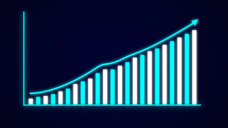 Business Growth Graph Chart Rising And Success Arrowの写真素材