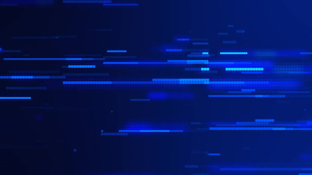 Abstract digital technology glowing dot background, dot lineの写真素材