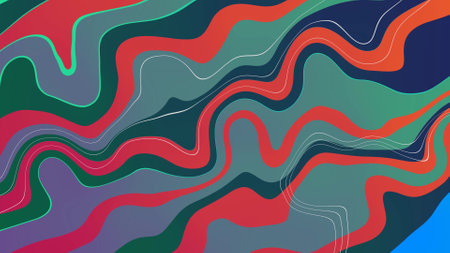 abstract colorful 4k Liquid Waves motion backgroundの写真素材