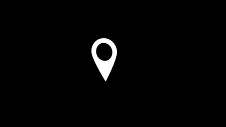 pin location icon isolated on black background for your web site design, logo, app, UI.の写真素材