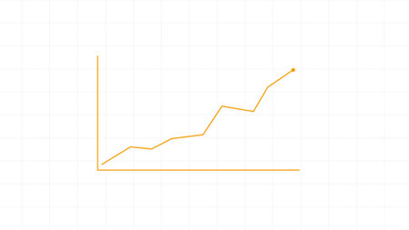 Business graph icon. Blue arrow on white background. Web design.の写真素材