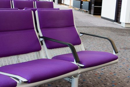Purple chair in air port