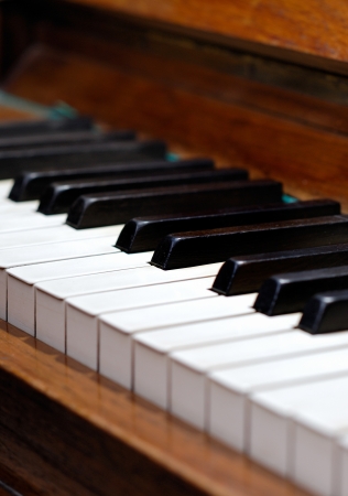 Old wood pianoの写真素材