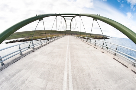 road bridge, fisheye shot with wide angleの写真素材