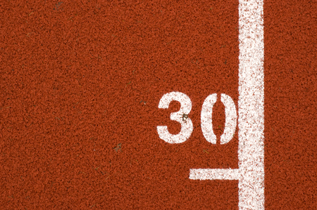 30 mark on running track