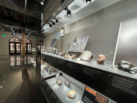 Gem and Mineral museum exhibition in Tucson, Arizona.のeditorial素材