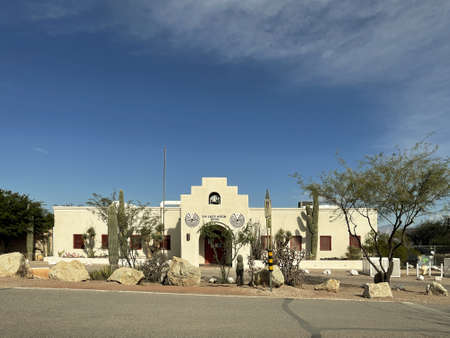 San Xavier Mission school in Tucson, Arizona.のeditorial素材