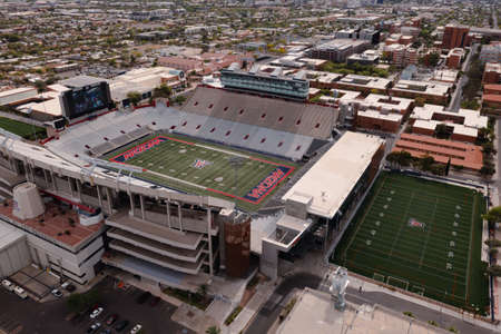 Stadium on the campus of the University of Arizona in Tucson.のeditorial素材