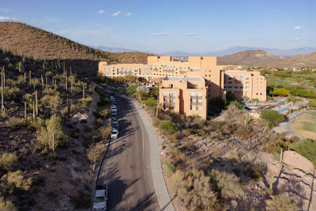 JW Starr Pass Marriott Resort and Spa, aerial photo.のeditorial素材