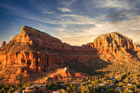 Aerial View Of Chapel of the Holy Cross In Sedona, Arizonaの写真素材